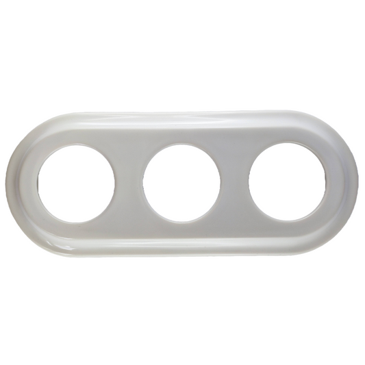 Plaque de finition triple en porcelaine