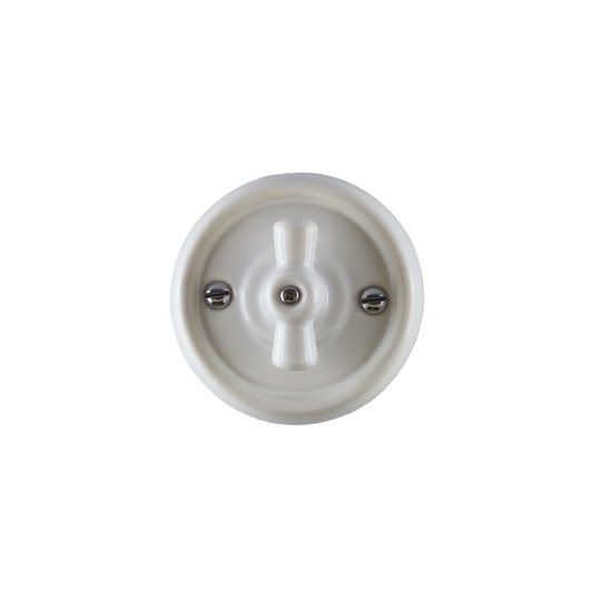Interrupteur rotatif en porcelaine sans plaque de finition