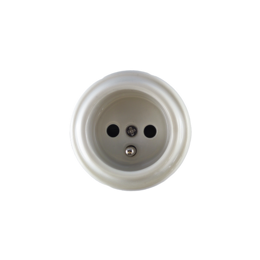Prise de courant en porcelaine sans plaque de finition